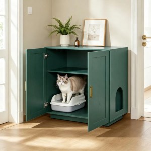 Wooden Cat Box Cabinet - Image 1