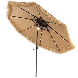 9 Foot Portable Beach Umbrella with Led Lights. - Image 1