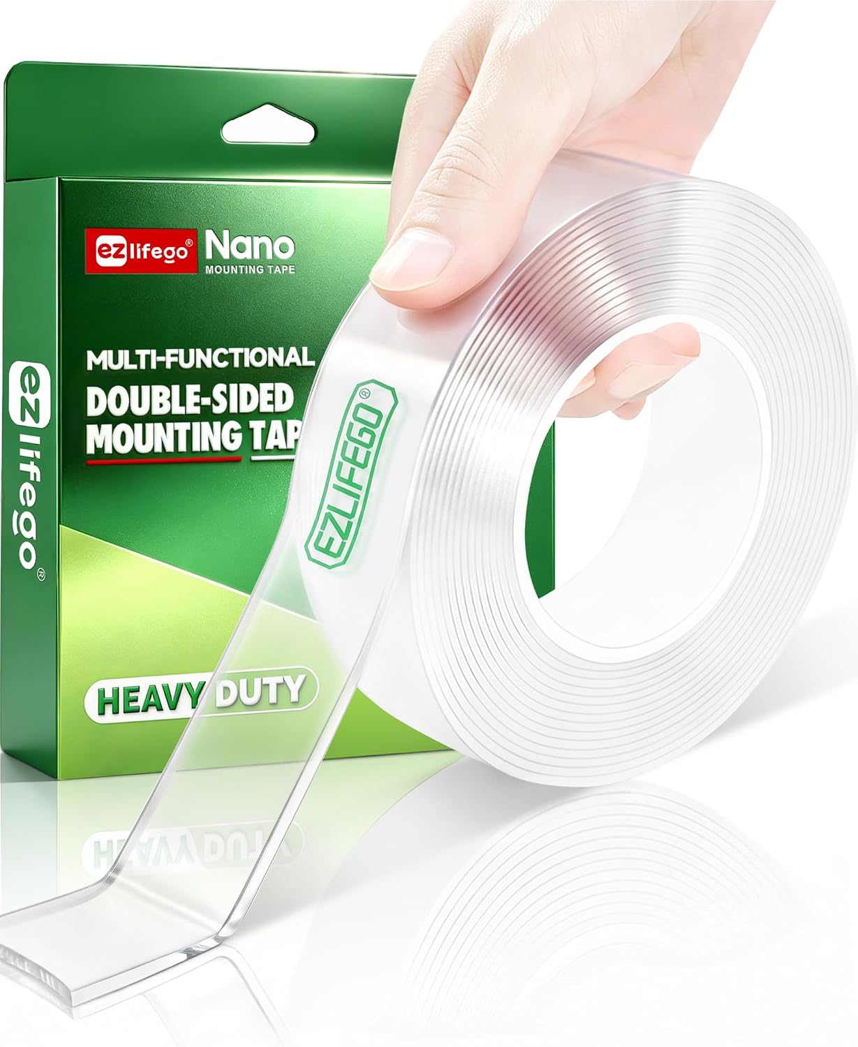 EZlifego Nano Double Sided Mounting Tape - 9.85 FT, Heavy Duty - Traceless EZlifego Nano Double Sided Mounting Tape - 9.85 FT, Heavy Duty - Traceless