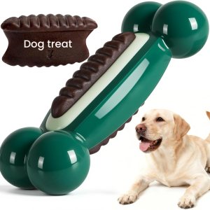 ChienPlay Interactive Dog Chew Bone - Nylon Shell with Built-In Beef Treat, Dental Texture - Medium and Large Dogs - Image 1