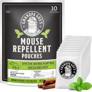 Grandpa Gus's Mouse Repellent Pouches - 10 Pack, Peppermint and Cinnamon - Humane - Image 1