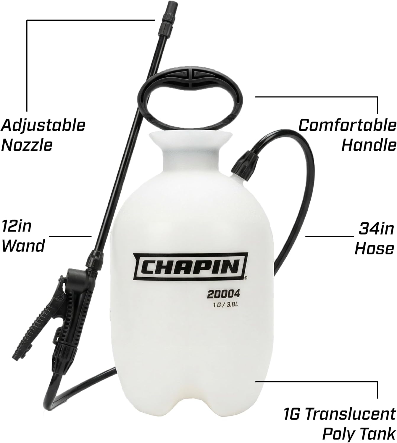 71p-6CTQmRL._AC_SL1500_.jpg CHAPIN 1-Gallon Pump Sprayer - Adjustable Nozzle, 34 Inch Hose - Lawn and Garden - Image 3