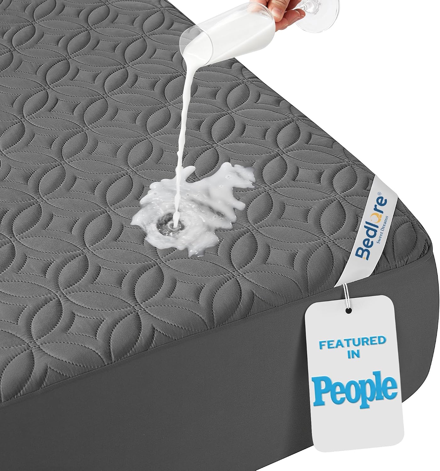 BEDLORE Waterproof Mattress Protector - Queen, Noiseless Quilted - 18 Inch Deep Pocket BEDLORE Waterproof Mattress Protector - Queen, Noiseless Quilted - 18 Inch Deep Pocket