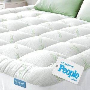 Niagara Sleep Solution Queen Mattress Topper - Bamboo-Derived Rayon, Ultra Soft - Image 1