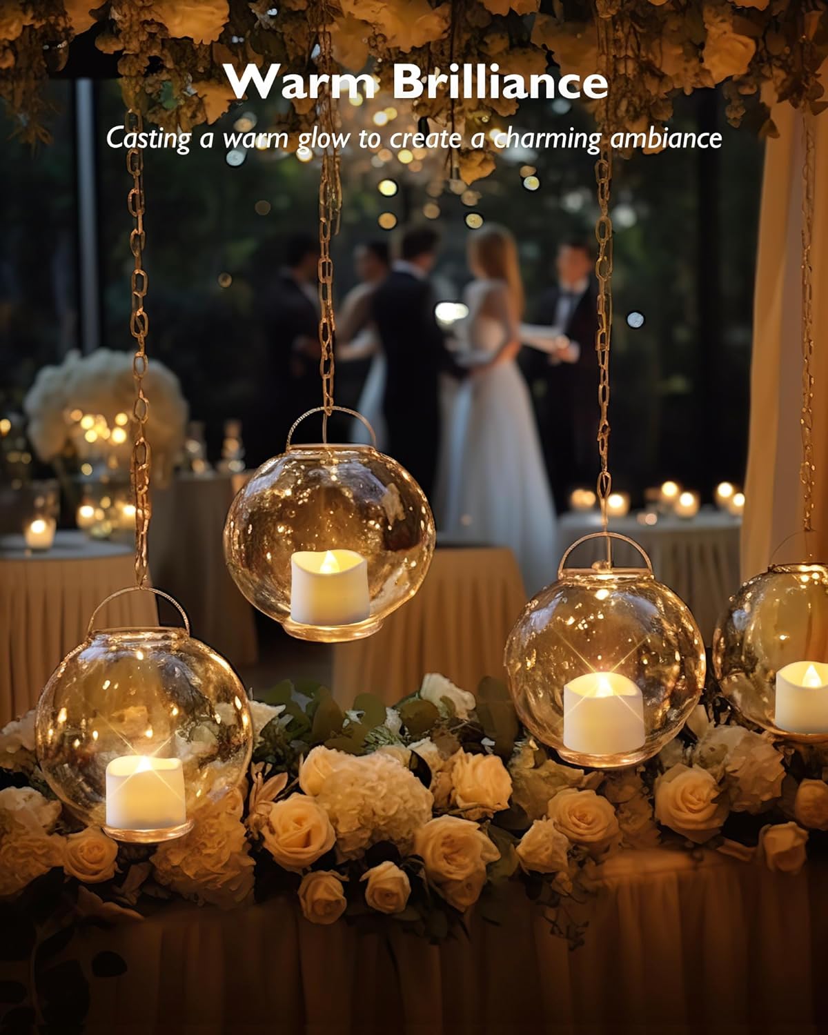 81ZqIVEKVCL._AC_SL1500_.jpg Homemory Flameless LED Tea Lights - 24 Pack, Flickering Warm White - Battery Operated - Image 2