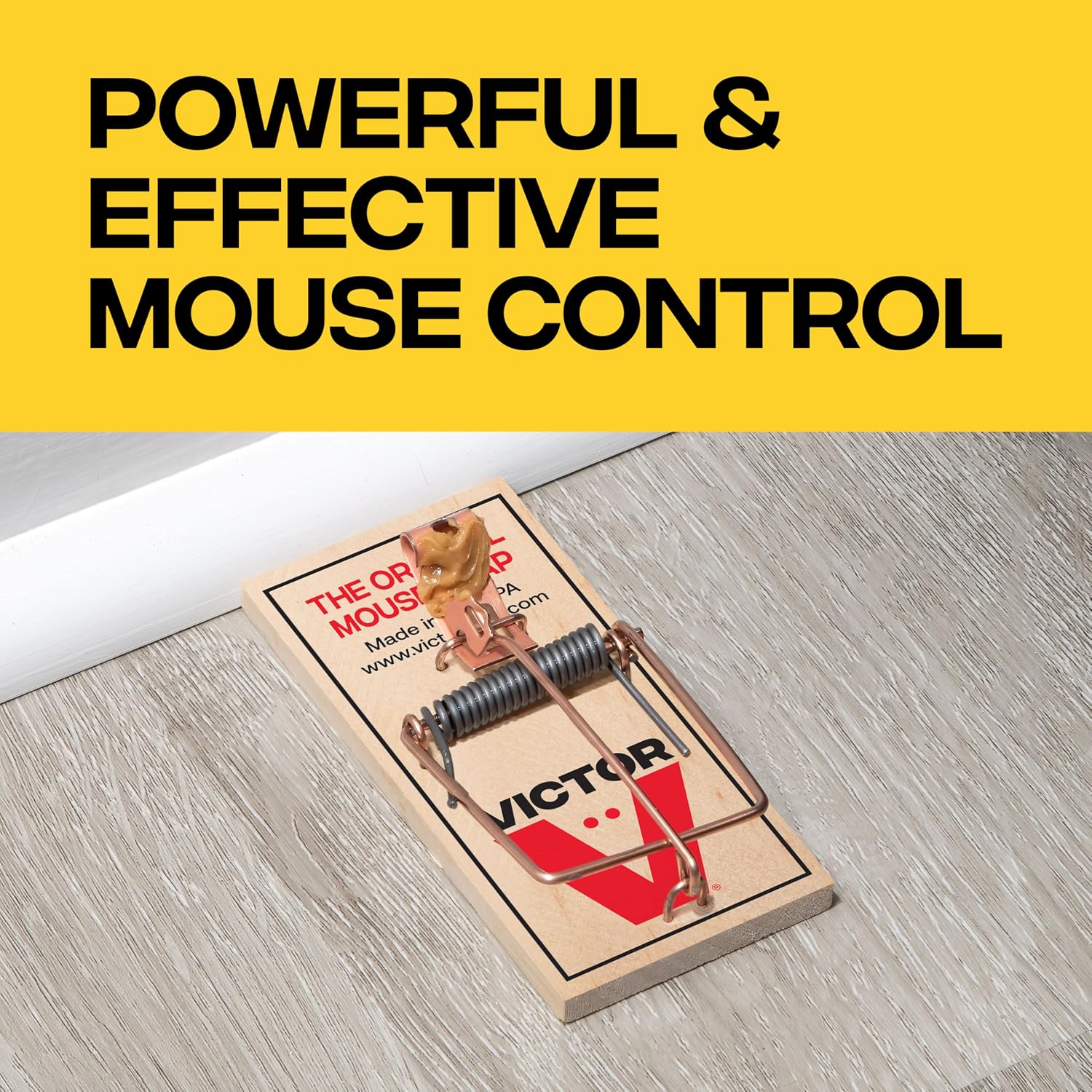 914mrwx3MXL._AC_SL1500_.jpg Victor Metal Pedal Mouse Traps - 12 Pack, Wooden Snap Traps - Reusable - Image 2