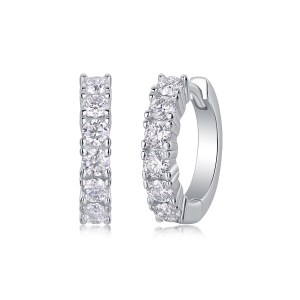1Pursuit - Fashionable And Luxurious Diamond Jewelry Earrings Set With Moissanite S925 Sterling Silver And Platinum-plated St