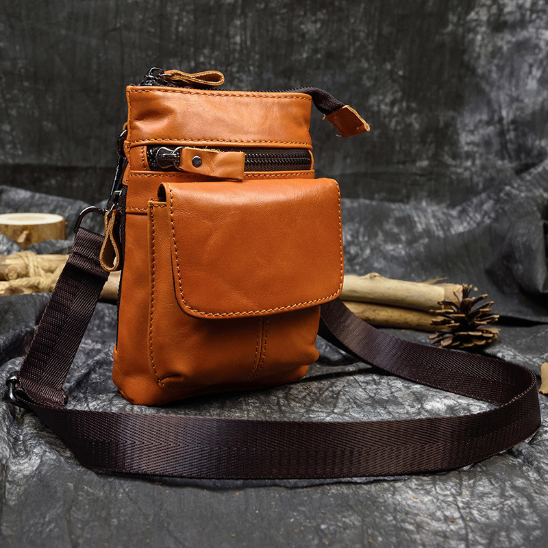 b40835b9-65b0-4439-8ab2-0cea3bcd3dcd.jpg Men's Leather Belt Bag Crazy Horse Leather Crossbody Bag - Image 2