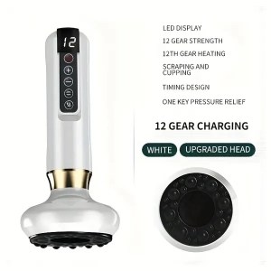 Body Gua Sha Scraping Massager. 12 Level Electric Vacuum Cupping Massager, Rechargeable And Cordless. Perfect For Halloween,