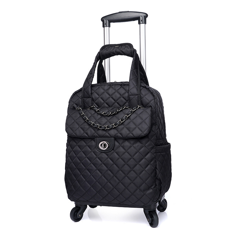 e0a64ca0-2092-401c-a5f2-6b764e8dbd80.jpg Oxford Cloth Waterproof Trolley Bag Lightweight Folding Backpack - Image 3