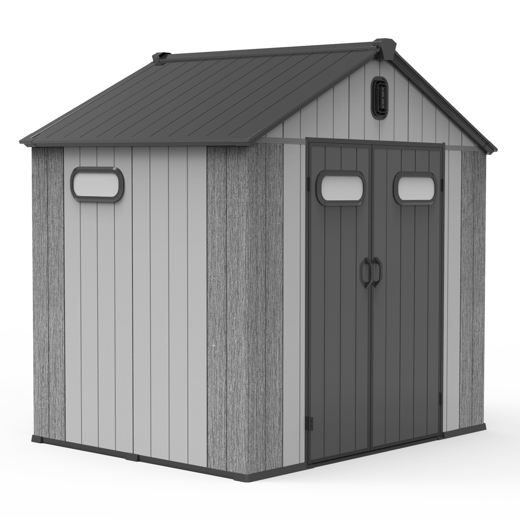 8x6FT Resin Outdoor Storage Shed With Lockable Door, Waterproof Outside Sheds With Windows & Vents, Heavy-Duty Plastic Tool Storage Shed For Patio Furniture, Lawn Mower, Bike 8x6FT Resin Outdoor Storage Shed With Lockable Door, Waterproof Outside Sheds With Windows & Vents, Heavy-Duty Plastic Tool Storage Shed For Patio Furniture, Lawn Mower, Bike