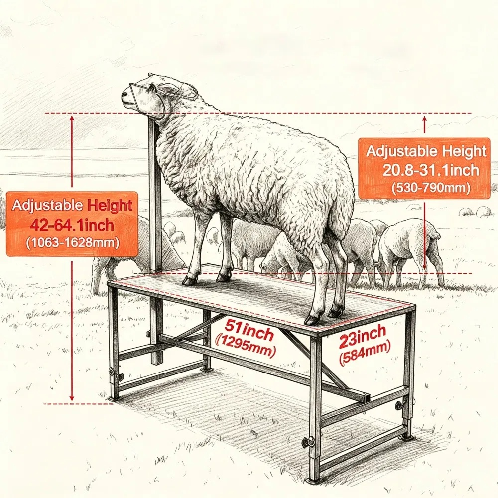 f40a695c9c97488b8094b3e720f5ee32.jpg Livestock Stand with Adjustable Height and Metal - Image 3